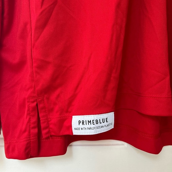 NWT Adidas Men’s Sideline 1/4-Zip Knit Pullover M Red / White - Picture 7 of 16